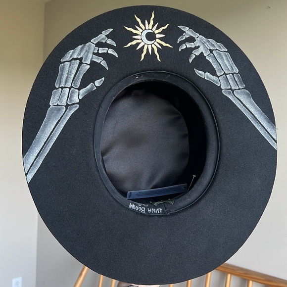 Luna Bloom skeleton design painted hat - Picture 1 of 2